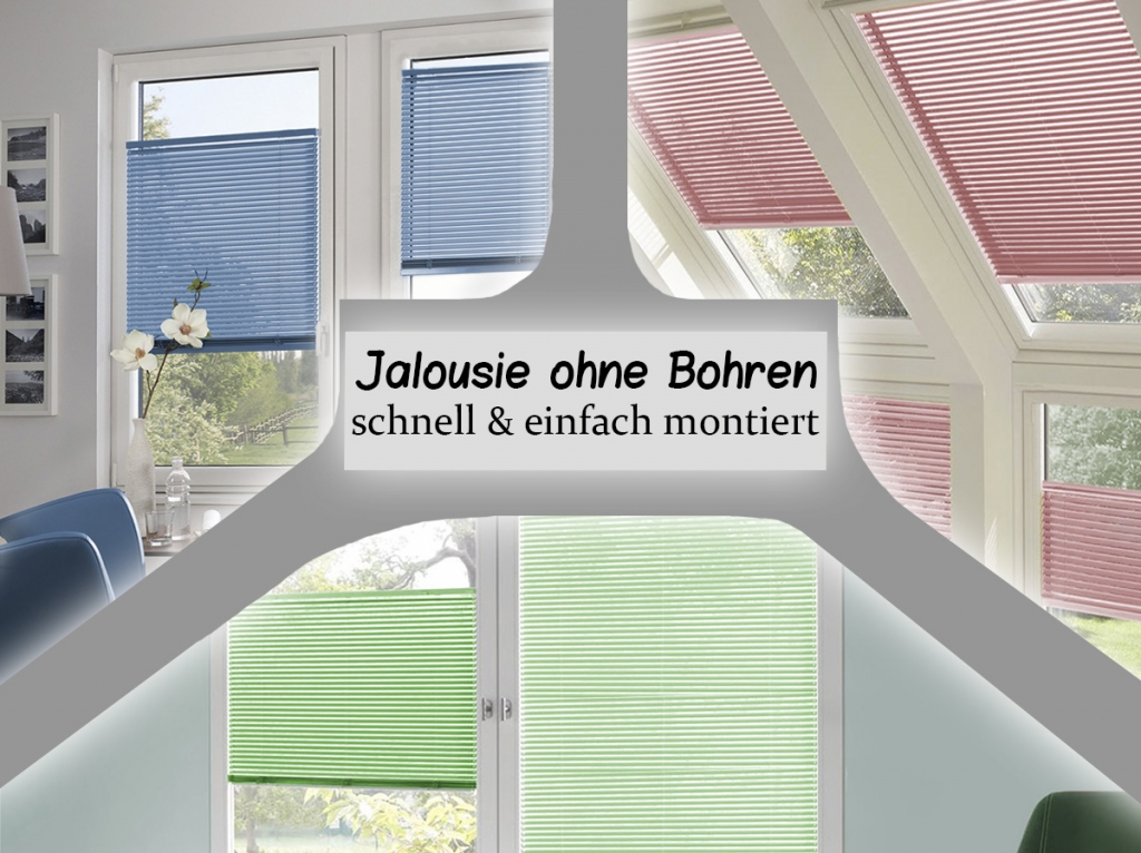 Alu-Jalousie 75x160cm - 25mm Lamellen Ohne Bohren Montierbar