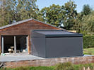 Brustor® Pergola-Markise mit geschlossenen Seitenscreens; © Brustor