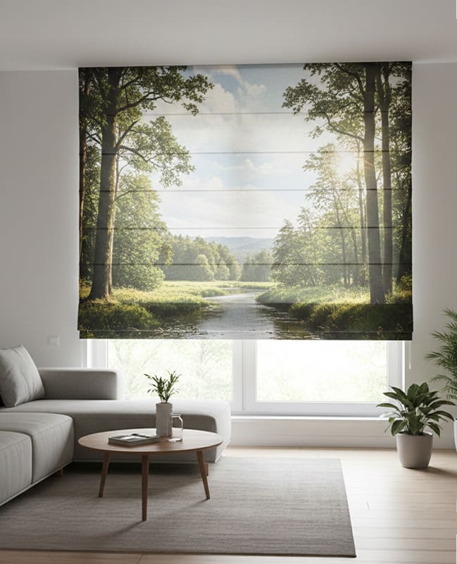 Foto Raffrollo mit schöner Landschaft