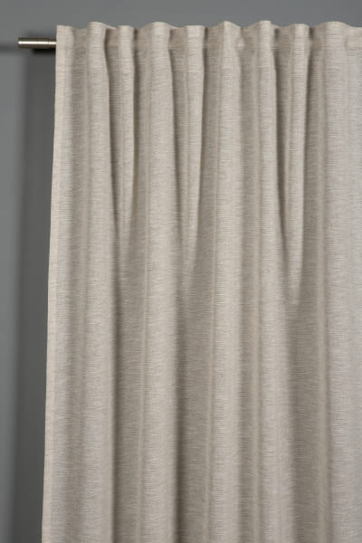 Schal mit Gardinenband, Naturoptik, beige