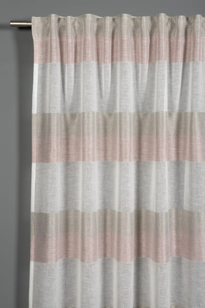 Schal mit Gardinenband, Etamine, altrosa