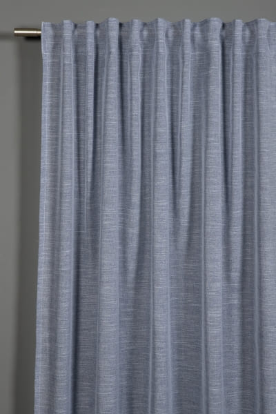 Schal mit Gardinenband, Struktur Uni, blau