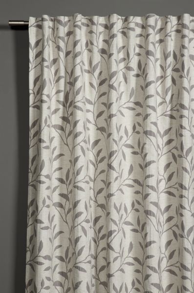 Schal mit Gardinenband, Jacquard Ranke, taupe
